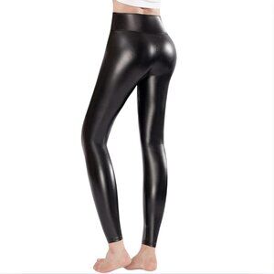 NWT Ginasy Faux Leather Leggings Women Stretch High Waist Pleather Pants XL